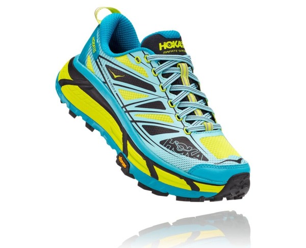 Hoka One One MAFATE SPEED 2 Womens UK - Turquoise / Rose Trail Running Shoes - AYSIL4890